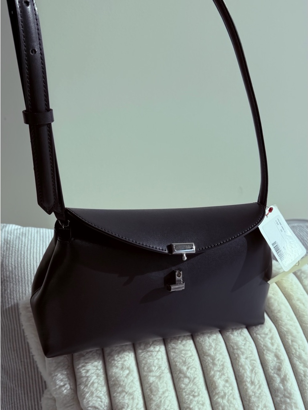 Toteme Black Leather Clutch with Silver Tone Hardware - Picture 7 of 7